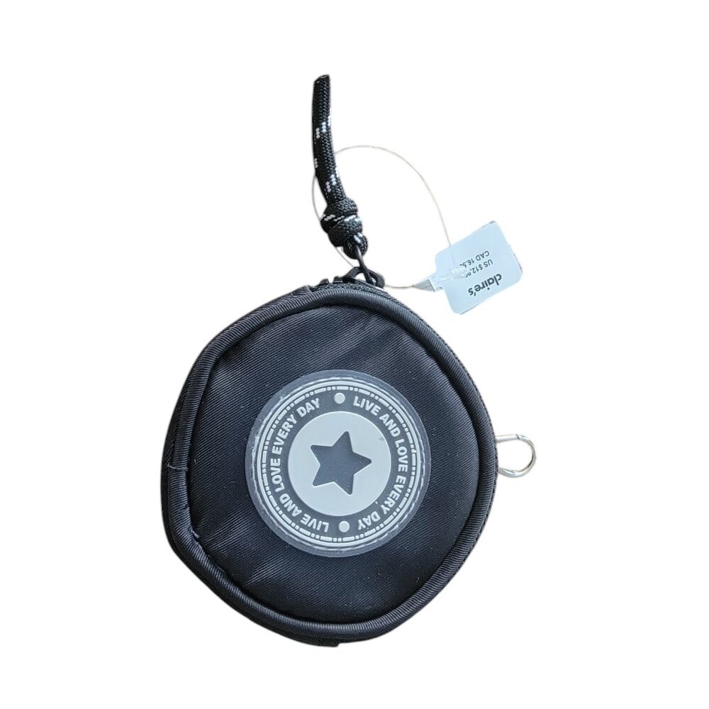 Claire's Black Cord Star Pouch Keyring